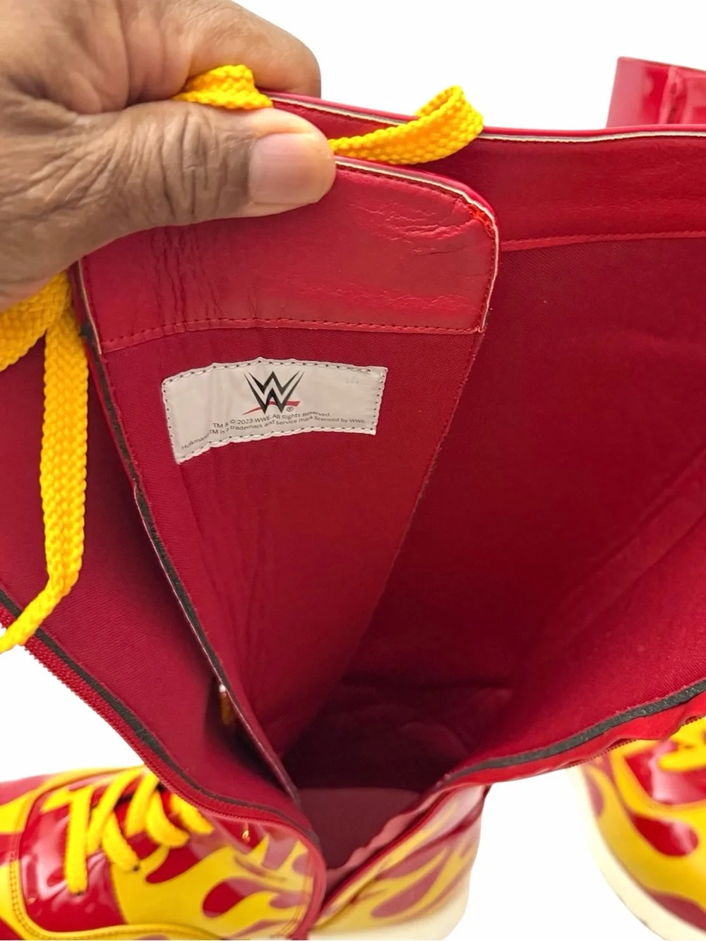 Hulk Hogan Hulkamania WWE Licensed Red Flame Boots Size 8 Wrestling